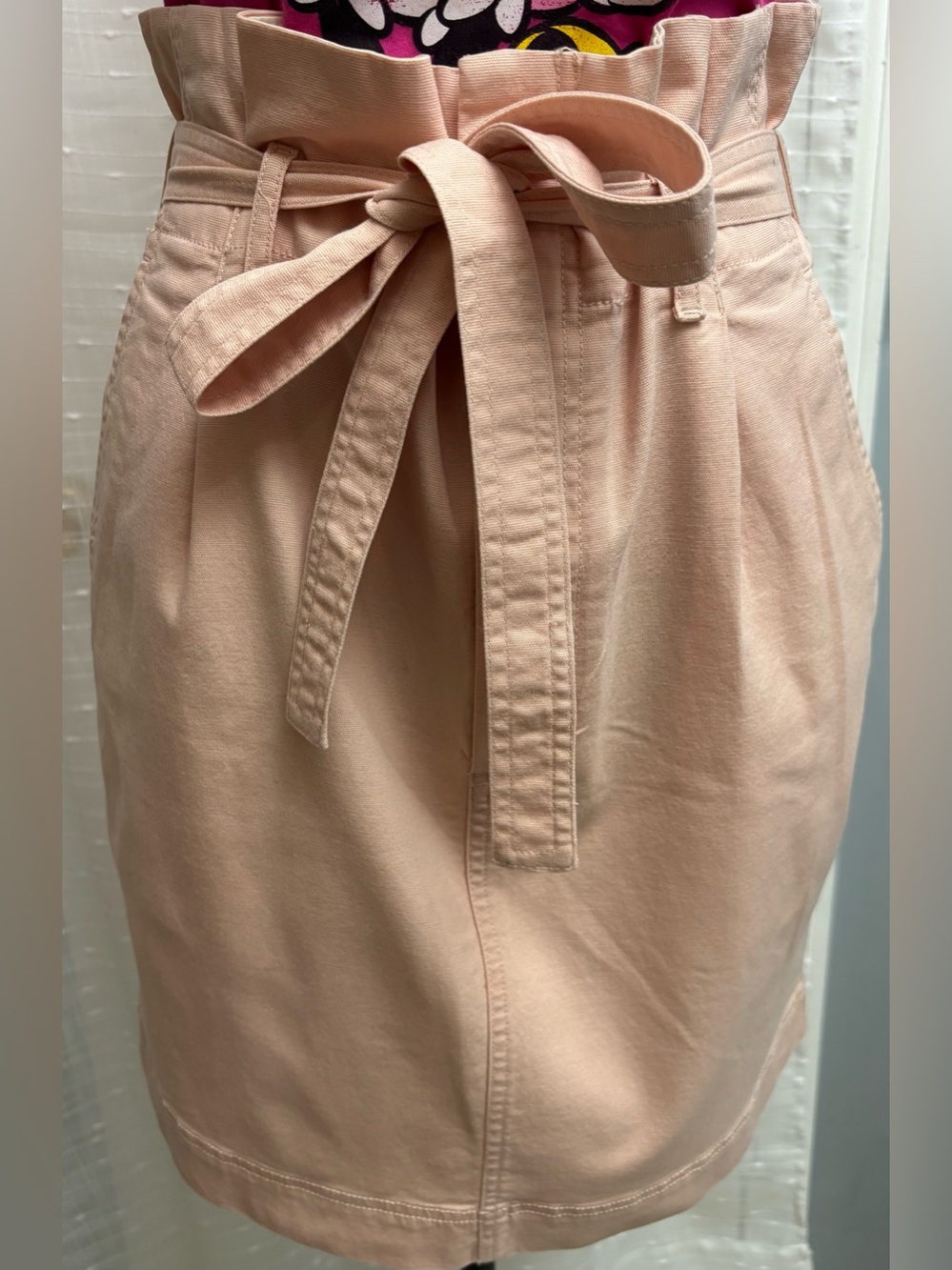 GAP Peach Tie-Waist Mini Skirt